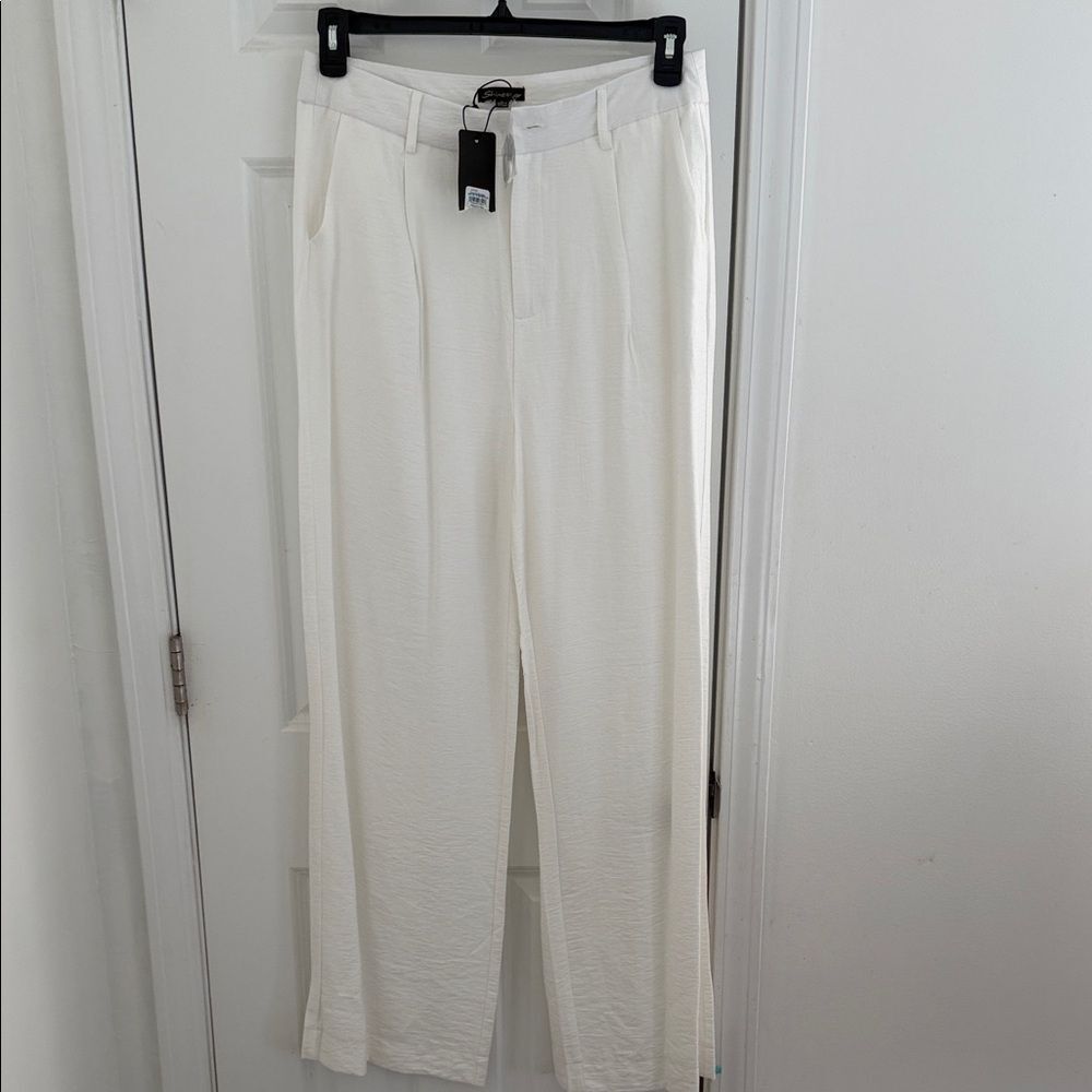 Shinestar Ivory Wide Leg Pants Size Large NWT